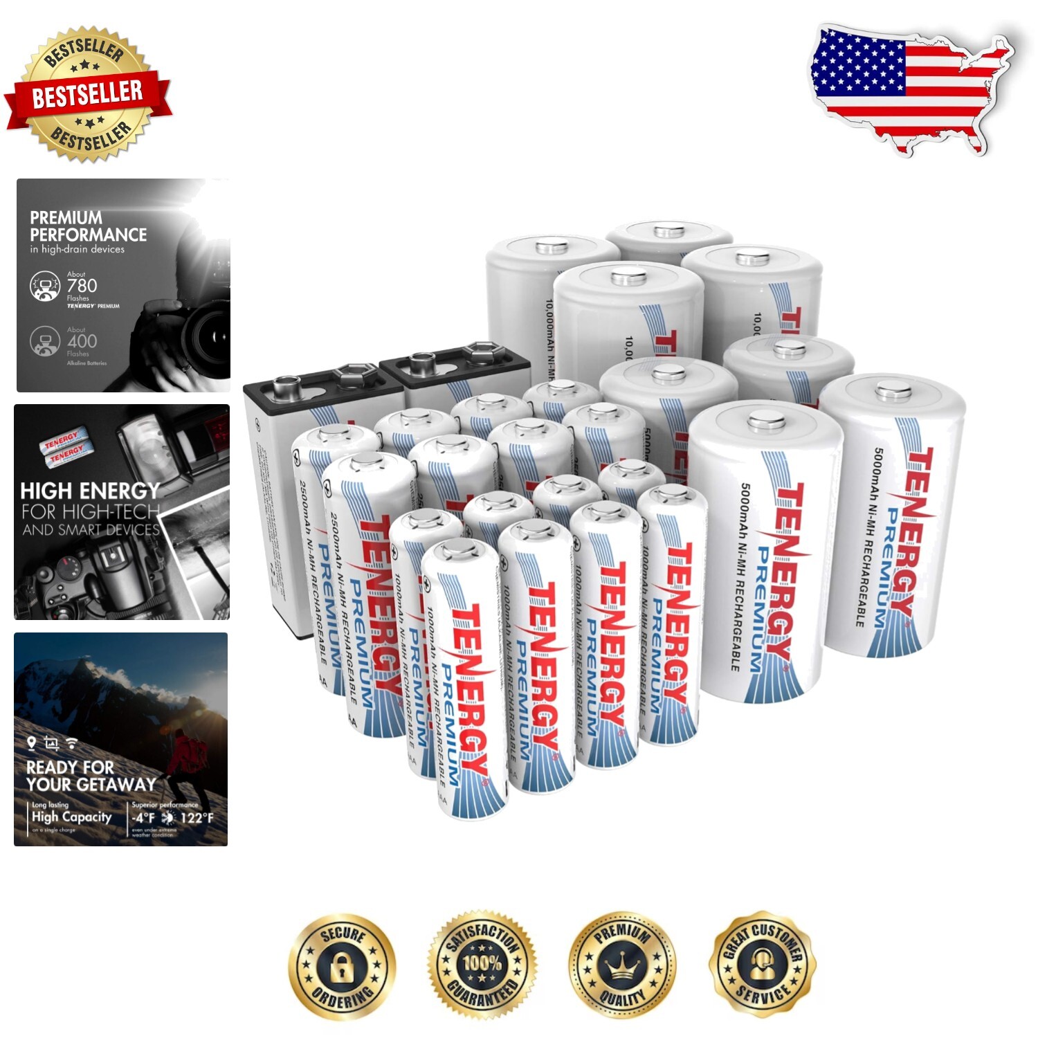 High Capacity Rechargeable Battery Combo Pack - Eco-Friendly 26 Count Solutions