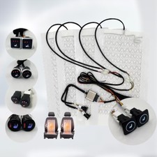 Kit de almohadilla térmica universal de fibra de carbono para calentador de asiento de coche interruptor de 3 niveles apto para 2 asientos