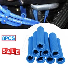 8X 2500° Spark Plug Wire Boots Protectors Sleeve Heat Shield Cover For SBC BBC
