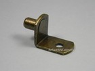 (20) Antique English Brass 1/4" L-Shaped Cabinet Shelf Supports