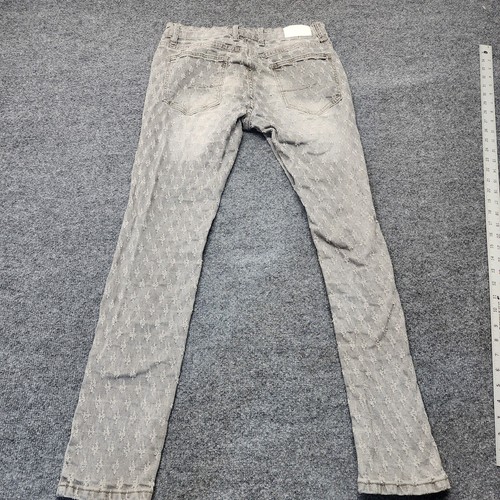 KDNK 11 4 14 11 Men's Sz 32 X32 Skinny Tapered Distressted Moto Pant Zip Ankle - Picture 5 of 10