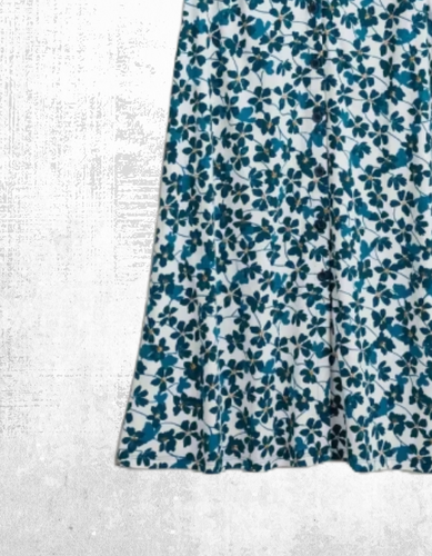 Ex Seasalt Women’s SS Cotton Tea Dress in Sea Breeze Floral Teal - Picture 7 of 7