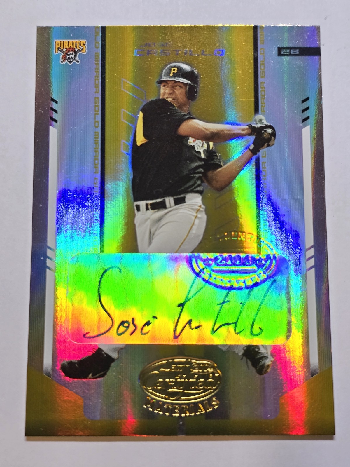 2004 Leaf Certified Materials #107 Jose Castillo Mirror Autograph Gold 6/25