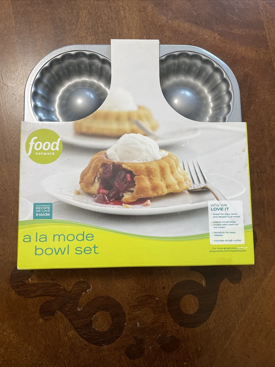 Food Network A La Mode Bowl Set Nonstick Baking Pan for Pies & Tarts New