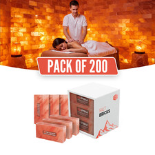 Himalayan Salt Bricks for Sauna Pack of 200 8x4x2 - Natural Mineral Therapy