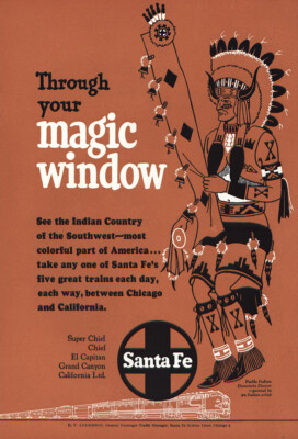 1952 Santa Fe Railway: Through Your Magic Window Vintage Print Ad
