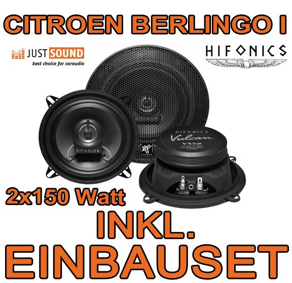 Citroen Berlingo Hifonics Lautsprecher Boxen Einbauset 10Cm 2-WEGE Koaxe 100Mm-image