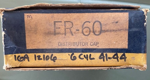 NOS Ford Flathead 6 Cyl. 1941 to 1944 Distributor Cap # IGA-12106 (BLACK) - Picture 4 of 5