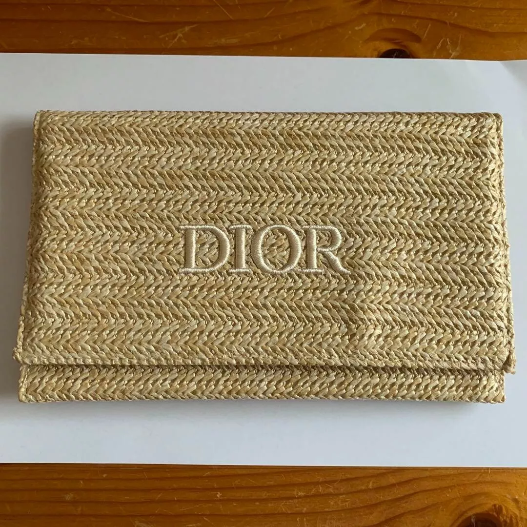 Christian Dior Novelty Clutch Pouch 2023 Summer Rattan Beige JP Original  Limited