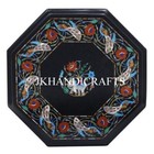 3'x3' Marble Dining Table Coffee Table Top Pietra Dura Inlay Hallway Decor