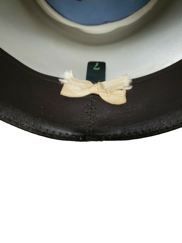 Vtg Winchester Western Hat 7 3X Beaver Green Beige Cloth Brown Hat Band - Picture 10 of 14