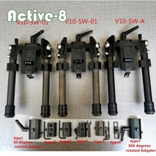 ACTIVE-8 V10 Carbon Fiber Rifle Bipod Mount 6.5-9" Adjustable QD Sling Swivel