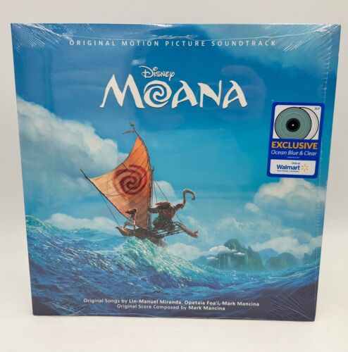 MOANA 2x LP Original Motion Picture Soundtrack Disney blue & clear vinyl Sealed