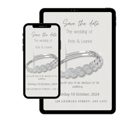 Elektronische Hochzeit Vorlage Save The Date Wed eCard Paperles Einladung EDITIERBAR