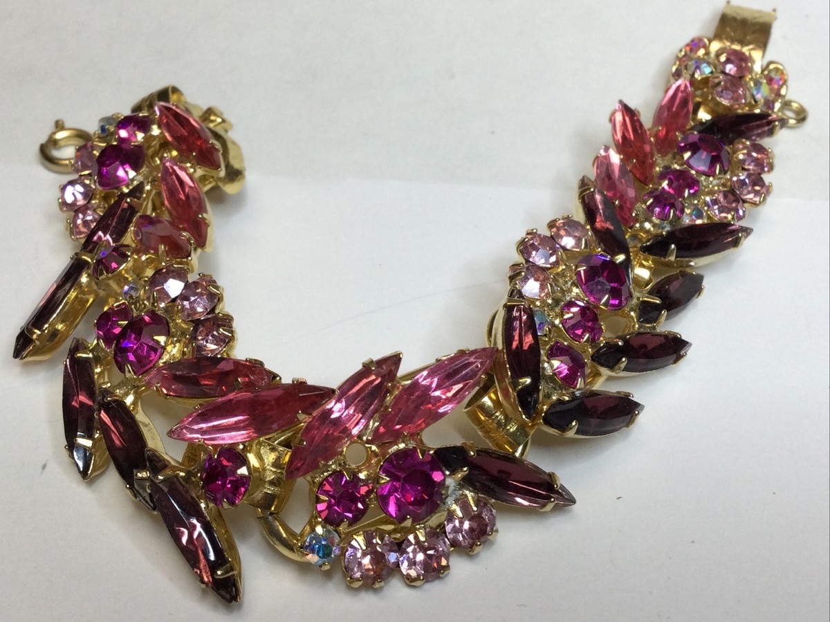 GREAT JULIANA PINK - PURPLE - RHINESTONE BRACELET (C894) | eBay GREAT JULIANA PINK - PURPLE - RHINESTONE BRACELET (C894) | eBay