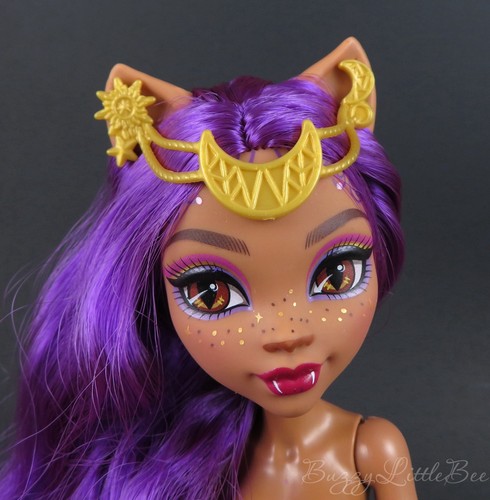 Monster High Doll G3 Clawdeen Wolf Monster Fest Gold Earring Head Piece