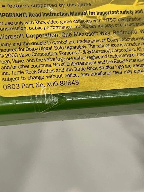 Counter-Strike (Xbox) NEW SEALED FIRST PRINT W/UPC + XBOX LIVE STICKER EXCELLENT - Image 3 of 4