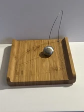 Ambiente Gourmet Bamboo Napkin Holder with Weighted Arm – Modern Countertop Disp