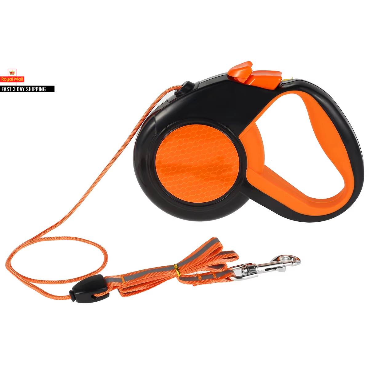 8M Retractable Dog Lead Heavy Duty Pet Walking Leash with Strong Reflective Tape