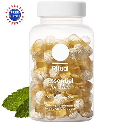 Ritual Multivitamin for Men 50+ 30 Day Supply Vegan Zinc Immune Function Omega-3