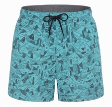 Vintage 90s SPEEDO AOP Swim Trunks  Size XL Teal & Black EUC