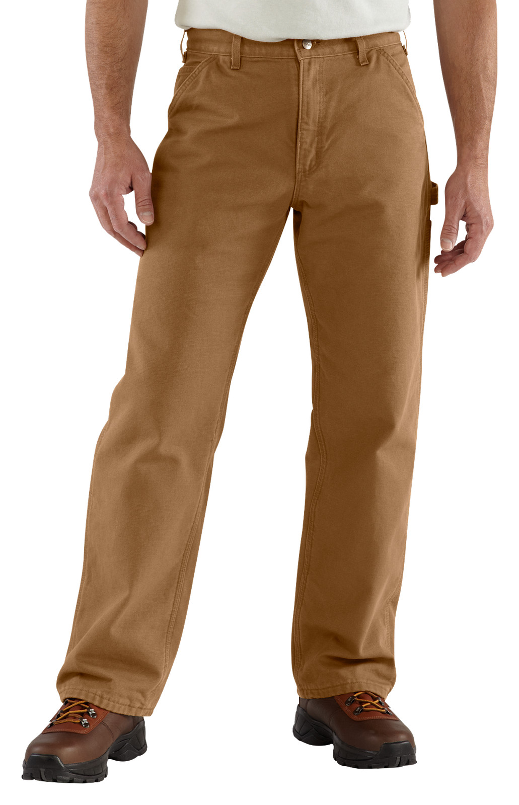 Carhartt Flannel-Lined Duck Dungarees for Men - Carhartt Brown - 35x32 8090₽