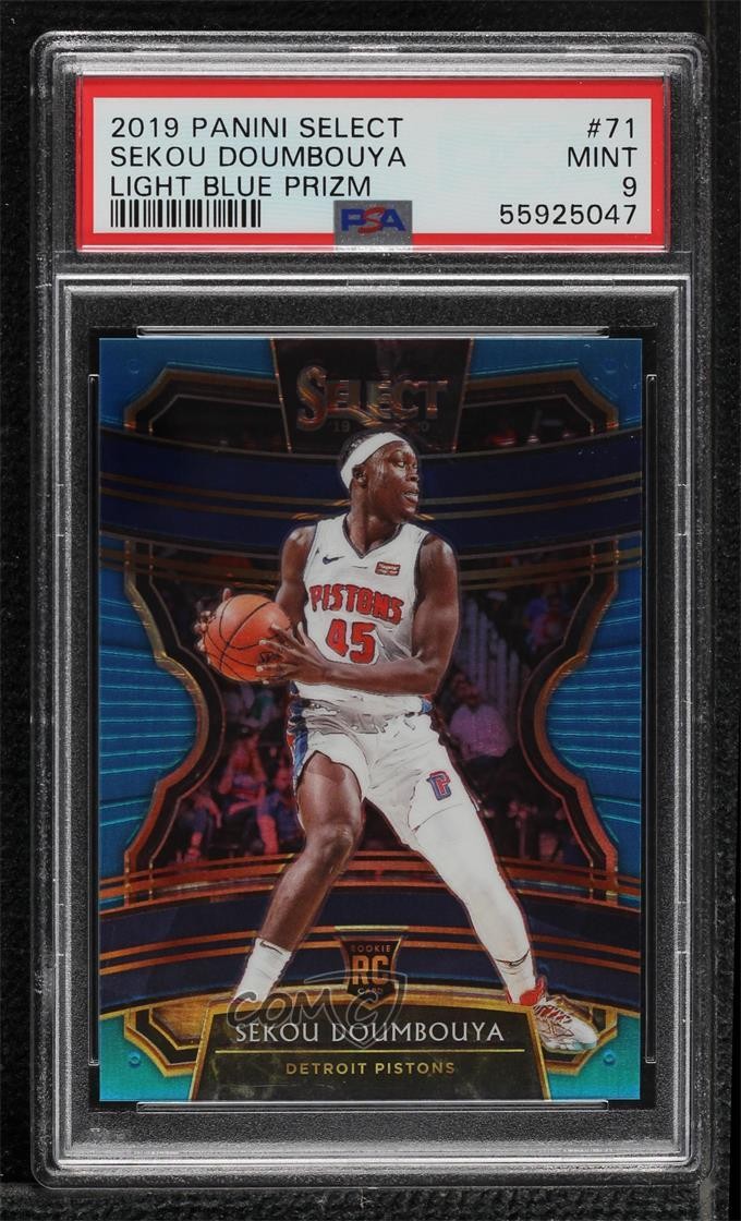 2019 Select Concourse Light Blue Prizm 57/299 Sekou Doumbouya #71 PSA 9 MINT 5xx