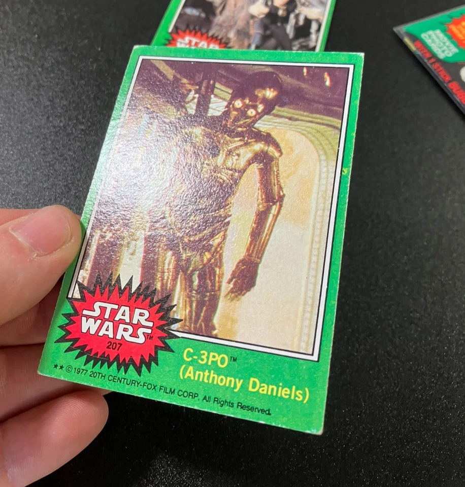 1977-78 Topps STAR WARS Green Series 4 complete set of 66 cards w/ #207 EX + - Image 4 of 4