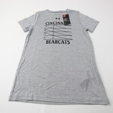 Cincinnati Bearcats Under Armour HeatGear Short Sleeve Shirt Women's Gray New