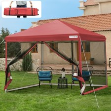 8x8ft Easy Pop-Up Canopy Outdoor Screen Tent ...