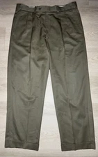 Vintage JB Britches Size 34x30 Brown Made In USA Pleated Mens Dress Pants