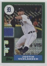 2017 Topps Silver Pack 1987 Design Chrome Green /175 Justin Verlander #87-JV b9e