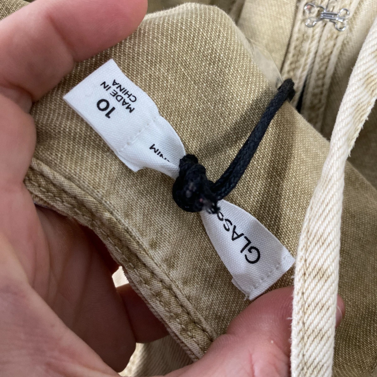 Glassons Top Womens 10 Beige Tank Singlet Cropped Denim Retro Rodeo Western NEW