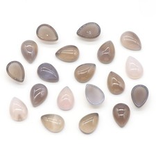 50pcs 10x14mm Natural Gray Agate Stone Teardrop CAB CABOCHON DIY Jewelry Making