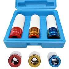 3er Schlagschrauber 1/2" N&uuml;sse Kraft-Schoneins&auml;tze Steckschl&uuml;ssel-Set 17/19/21mm