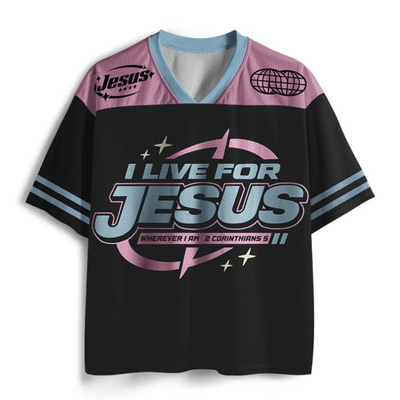 #ad #ad I Live For Jesus Christian Mesh Jersey $30.99