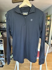 Ariat Tek Cold Series Women  s Black 1/4 Zip Pullover With Ariat Logo Size Medium
