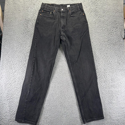 Vintage Levi's 550 Jeans Mens 34x36 Black Cotton Denim Straight Relaxed Workwear