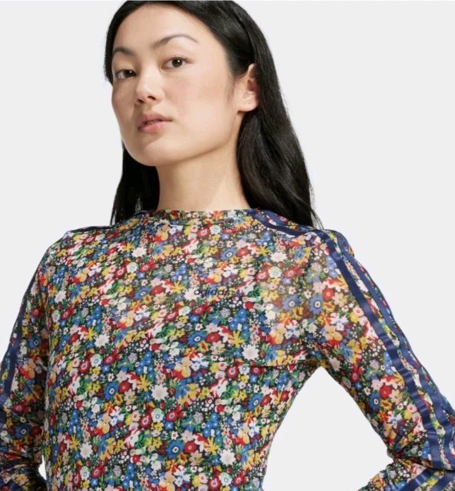 アディダスadidas Originals x Liberty London Mesh Maxi Dress Limited Edition adidas X Liberty London Mesh Floral Maxi