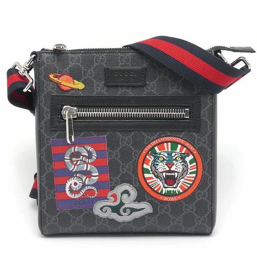 Gucci Messenger sac à bandoulière homme bandoulière Courier GG toile suprême L21 x H22,5 cm