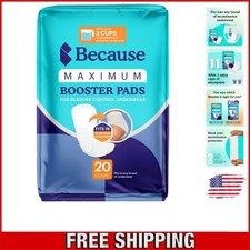 Travel-Friendly Incontinence Booster Pads 2 Cups Extra Absorbency, 20 Count