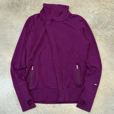 Women's Alo Yoga Asymmetrical Full Zip Jacket Med Purple Athletic