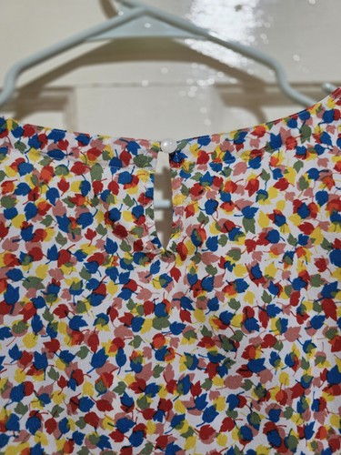 Talbots Damen ärmellos bunte Blätter Plissee U-Ausschnitt Pullover 2X - Bild 5 von 7