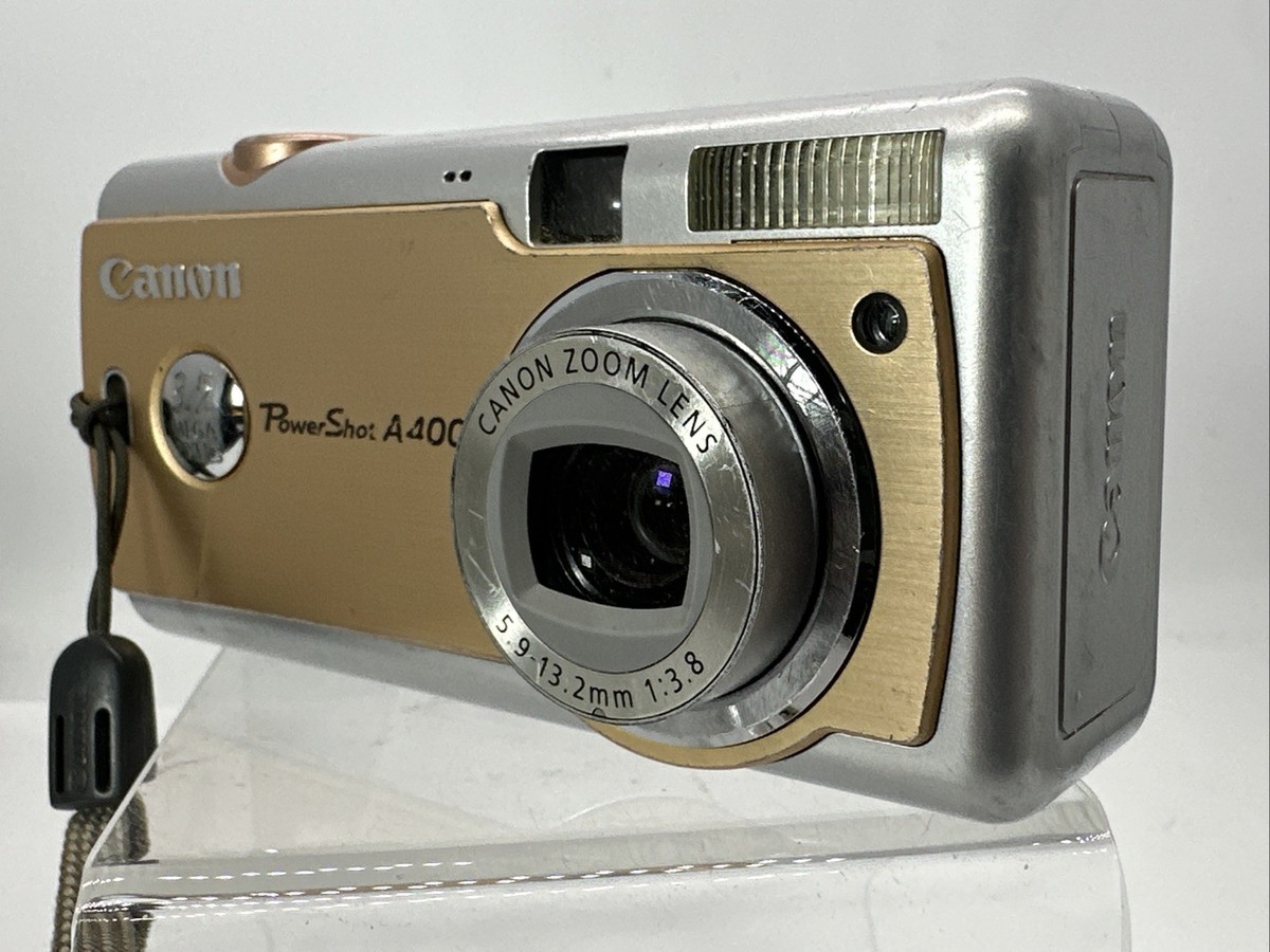 Canon Digital Camera PowerShot A400 3.2MP Gold Tested AA Battery W