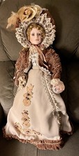 Show -Stoppers,Inc. Porcelain doll , 22 in, Murielle ,Victorian Dress, Stand.