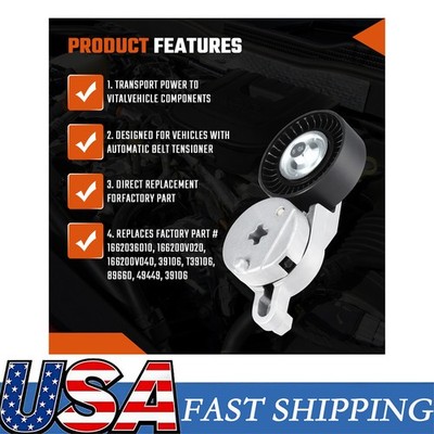 Drive Belt Tensioner Assembly with Pulley For Toyota Camry RAV4 Highlander Venza