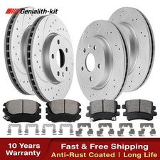 Front Rear Drilled Rotors Brake Pads For Buick Lacrosse Regal Chevrolet Malibu