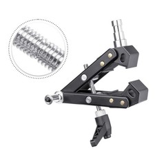 Aluminum Alloy Clamp Super Strong Fill Light Holder Stand with 1/4In Screw Hole