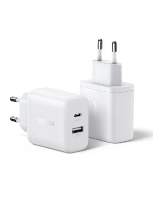 UGREEN USB C Ladegerät 2-Pack iPhone Schnellladegerät 2 Ports Netzteil Weiß - Bild 1 von 4