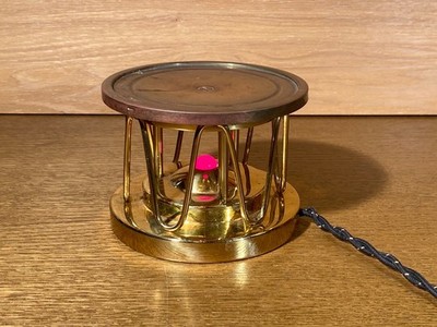 Seltener KMD Daalderop Stövchen / Teewärmer elektrisch aus Messing 50er/60er TOP